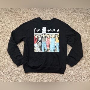 Hybrid Apparel Black Graphic Crewneck Sweater